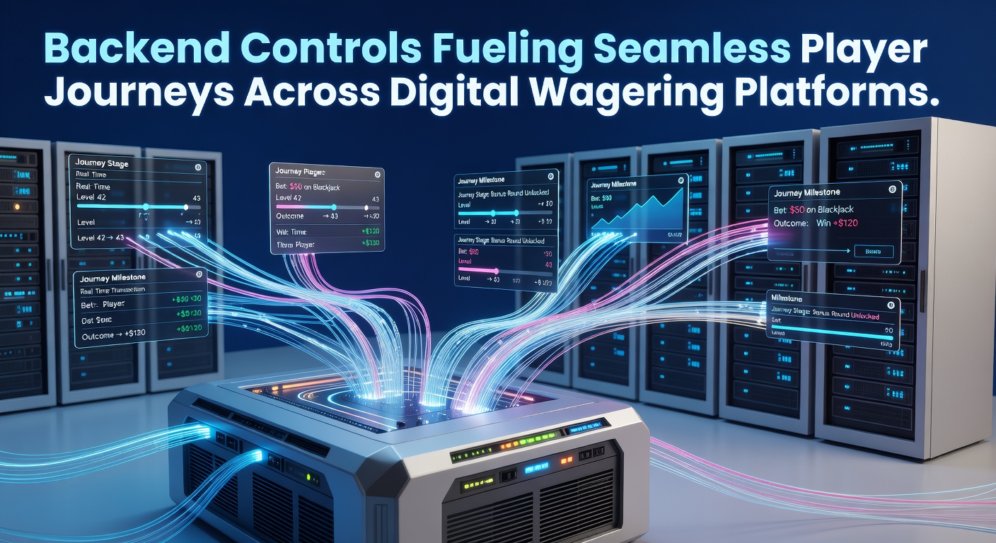 Digital wagering platform interface showing real-time backend dashboard controls for player session management