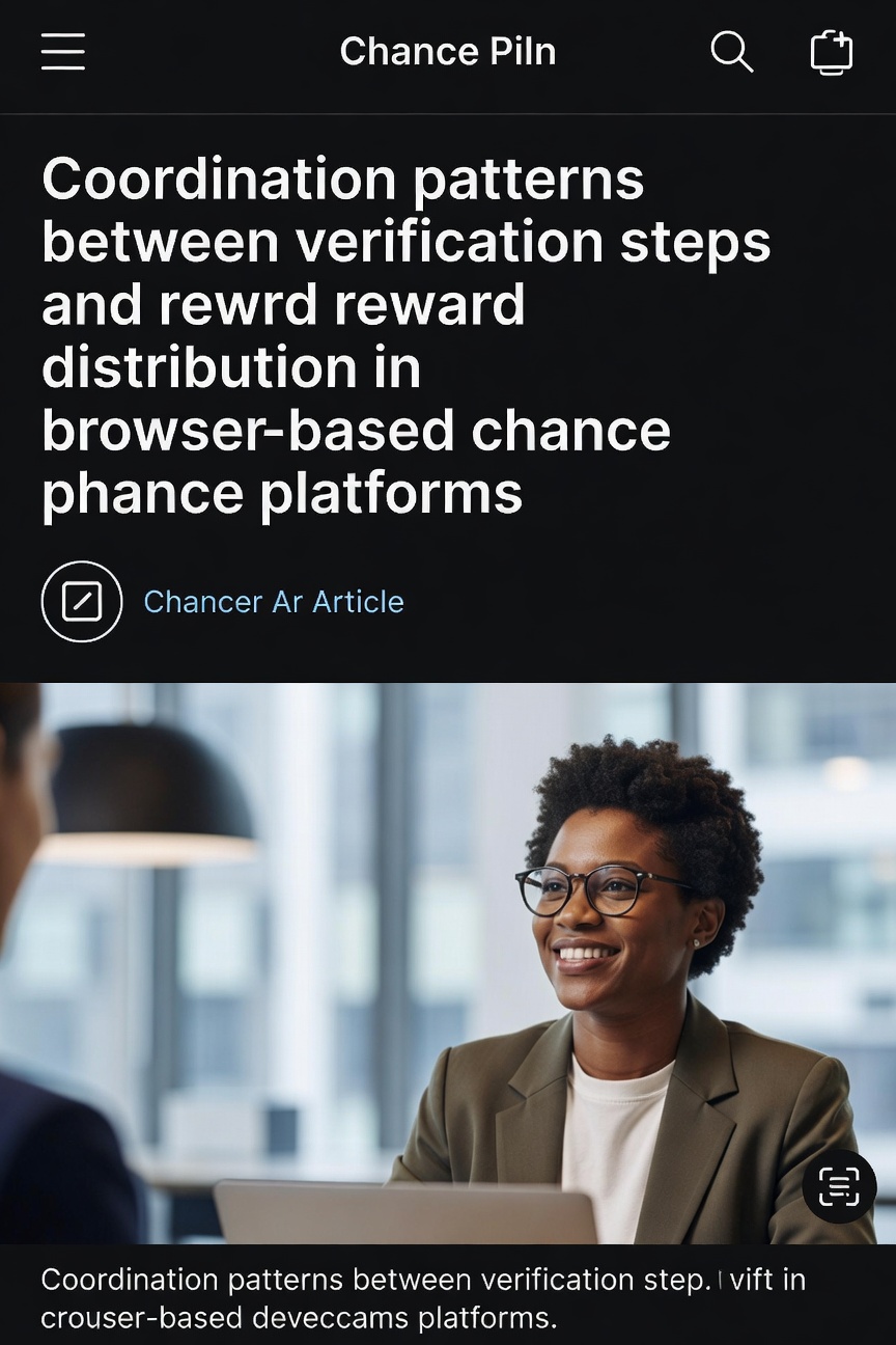 Browser interface showing verification checkpoints aligned with reward claim processes in an online chance platform