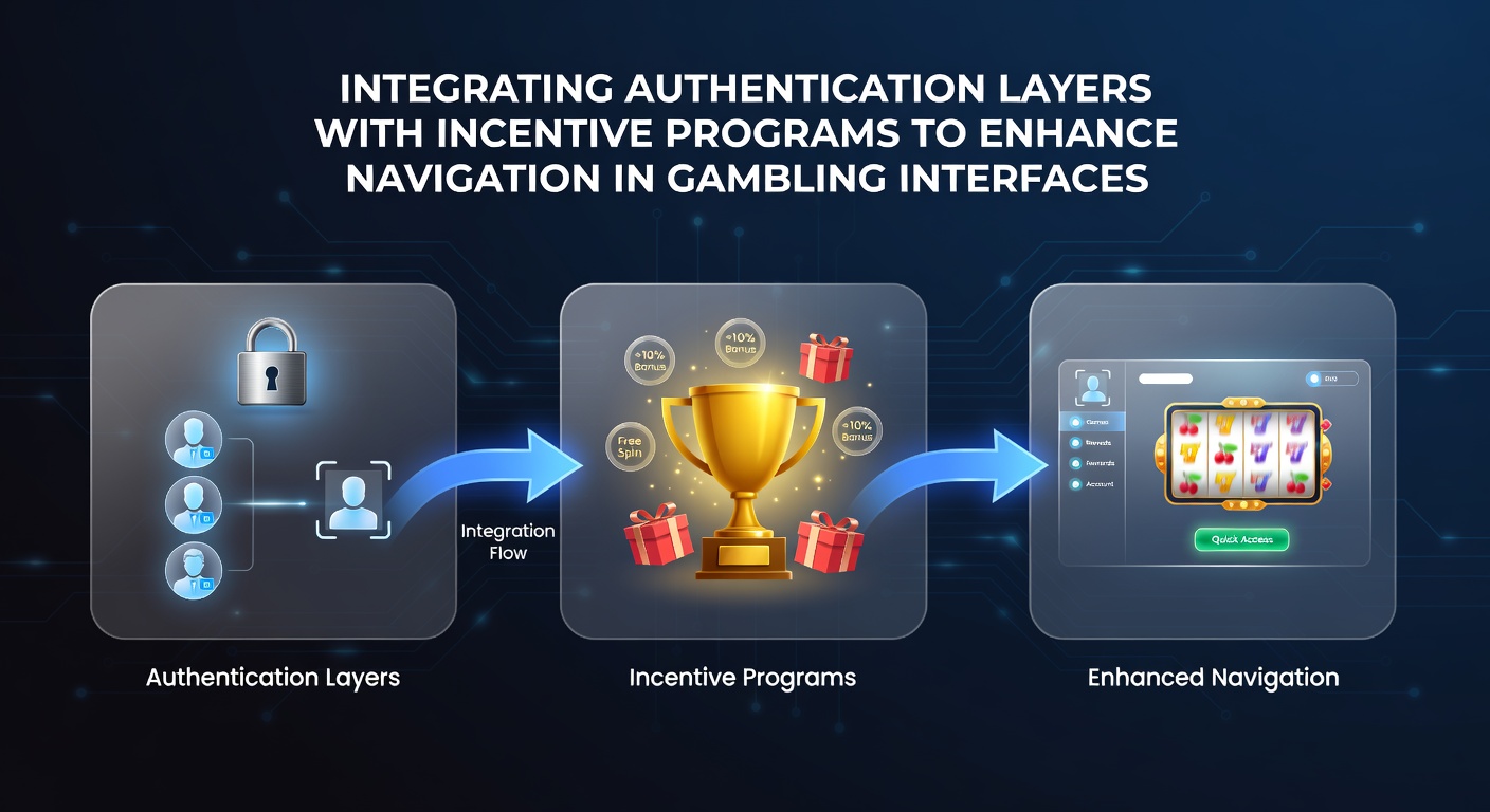 Authentication layers integrated with incentive programs in a gambling interface dashboard showing personalized navigation paths