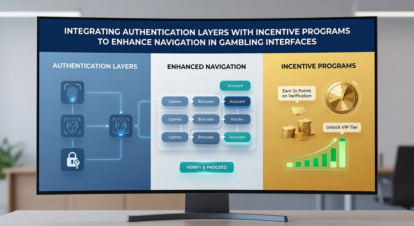 User navigating a gambling platform with authentication-verified incentives highlighting personalized menu options