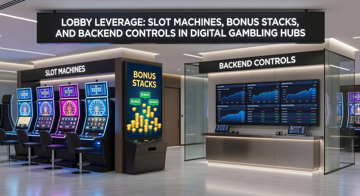 Backend dashboard screenshot showing slot lobby configurations, bonus stack parameters, and real-time player analytics