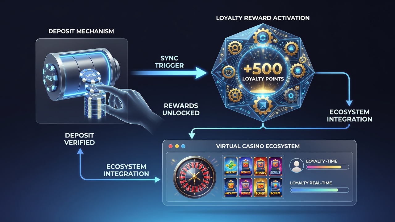 Technical flow of deposit verification linked to reward activation